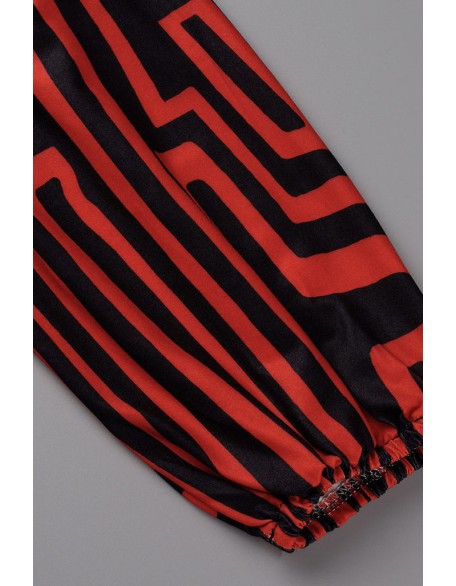 ChicMe Print Contrast Paneled Square Scarf