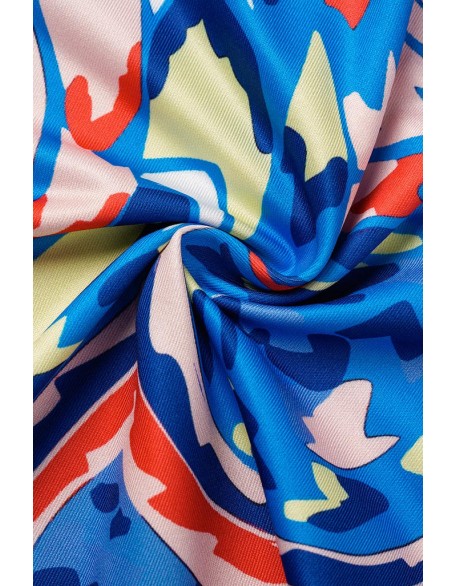 ChicMe Print Contrast Paneled Square Scarf